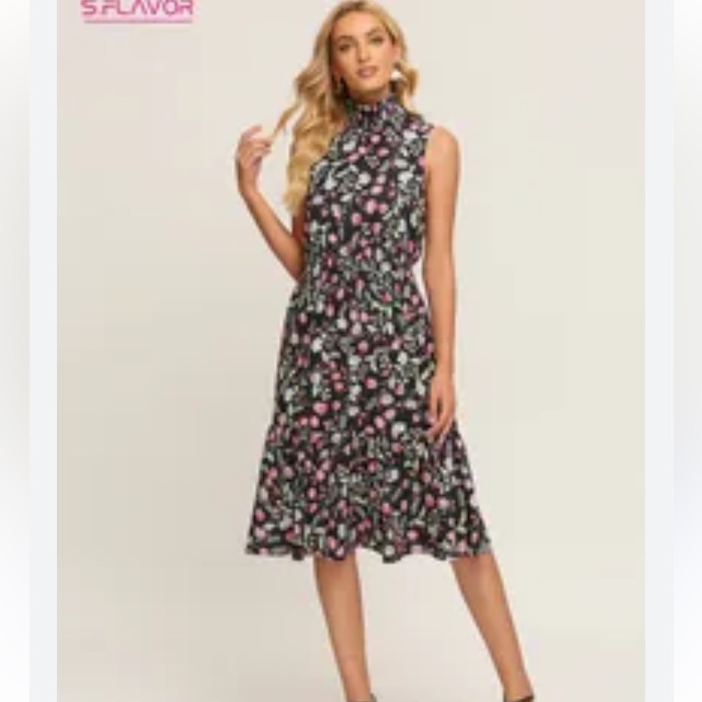 Nanette Lepore Smocked Neck and Waist Mini Dress. Size 8